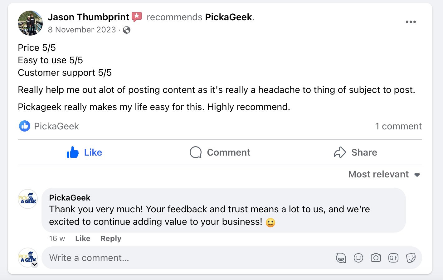 Testimonials: PickaGeek's Success Stories 