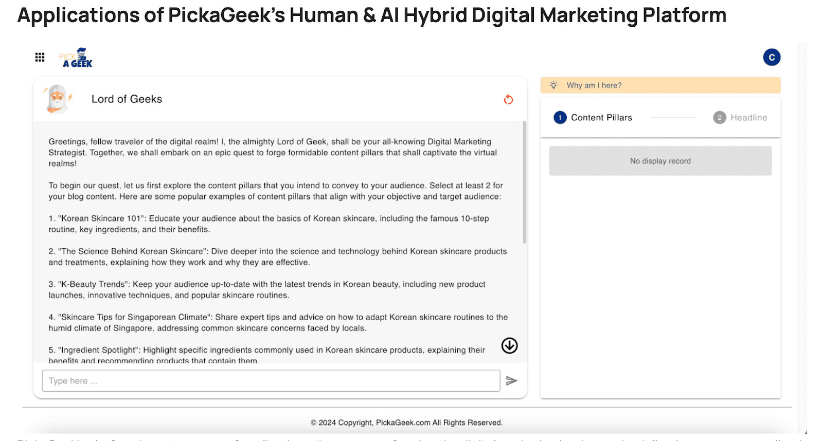 Enhancing Content Creation with PickaGeek 