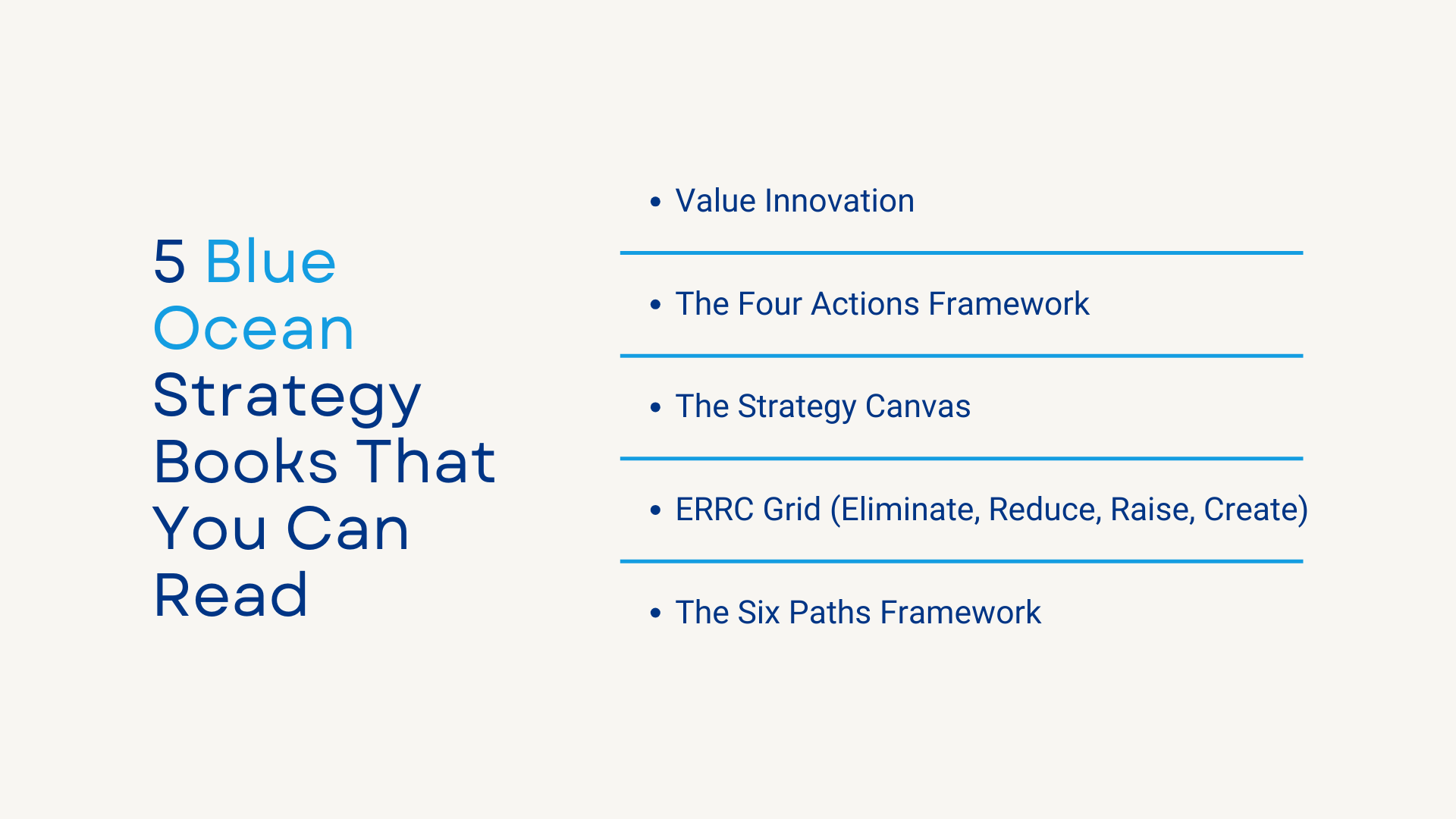Blue Ocean Strategy Book Summary 